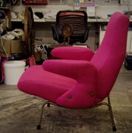 fauteuil vintage, Montreuil, Paris, Designer, Paulin, Mourgue, Steiner, artisan tapissier, Airborne