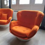 fauteuil vintage, Bagnolet, Montreuil, Paris, Designer, Paulin, Mourgue, Steiner, artisan tapissier, Airborne