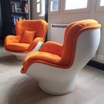 fauteuil vintage, Bagnolet, Montreuil, Paris, Designer, Paulin, Mourgue, Steiner, artisan tapissier, Airborne