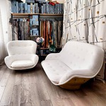 fauteuil vintage, Bagnolet, Montreuil, Paris, Designer, Paulin, Mourgue, Steiner, artisan tapissier, Airborne