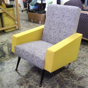 fauteuil vintage, Bagnolet, Montreuil, Paris, Designer, Paulin, Mourgue, Steiner, artisan tapissier, Airborne, artisan tapissier